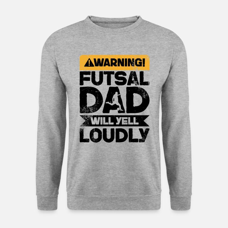 Warnung Schreien - Futsal Dad - Unisex Pullover - Weißgrau meliert