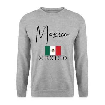 Greece Flag Holidays - Mexico Island - Unisex Sweatshirt - salt & pepper - Front - Alina (178cm) & Michal (187cm)