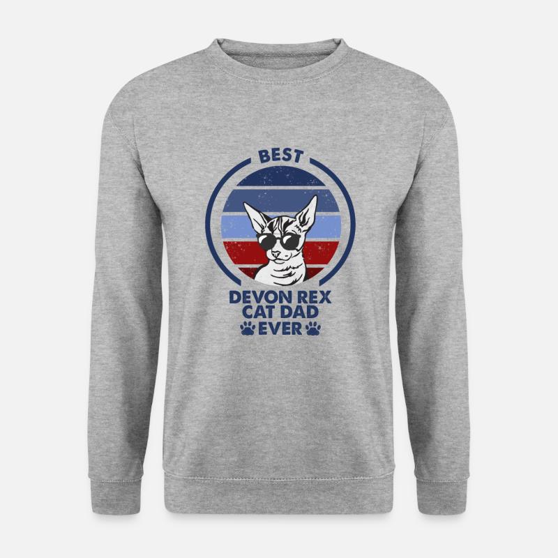 Cat Dad - Devon Rex Cat - Unisex Sweatshirt - salt & pepper