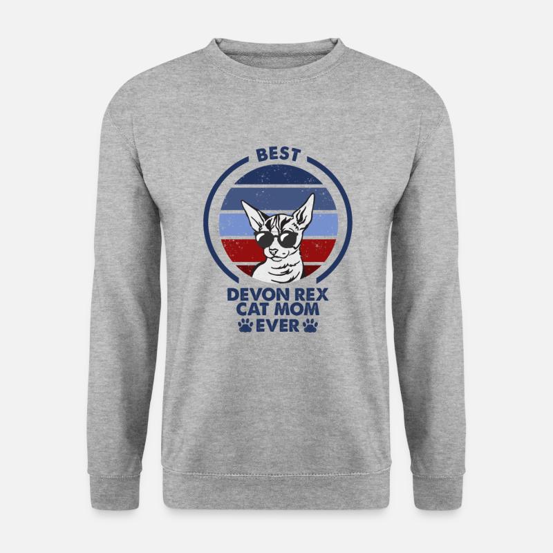 Cat Mom - Devon Rex Cat - Unisex Sweatshirt - salt & pepper