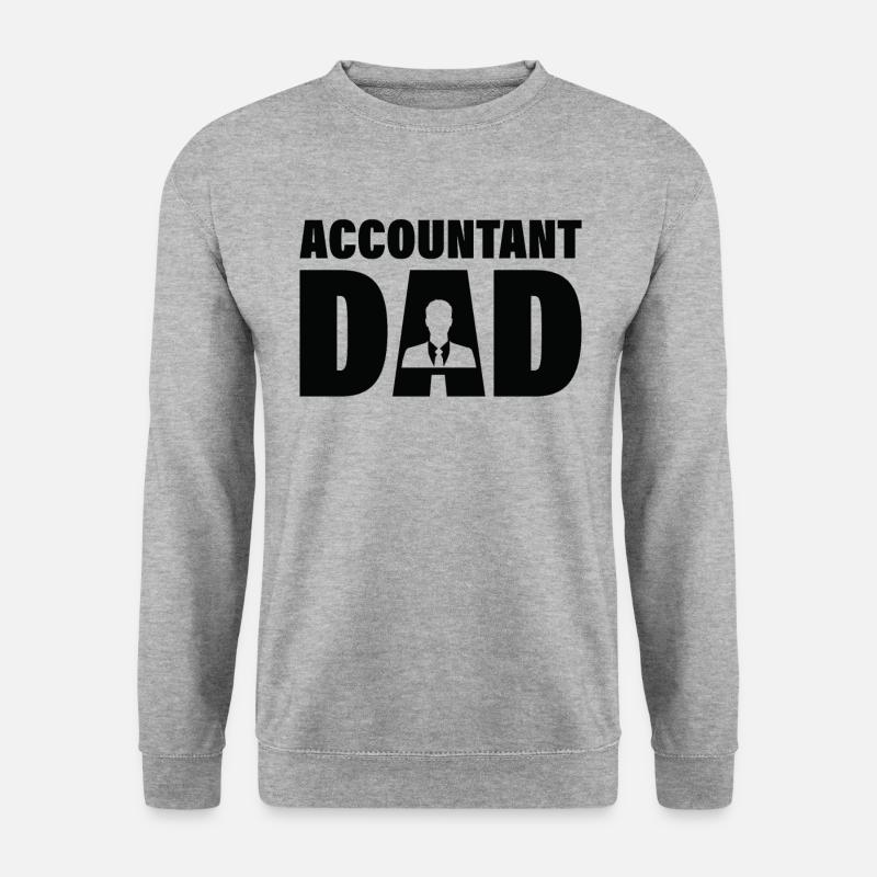 Job - Buchhalter Papa - Unisex Pullover - Weißgrau meliert