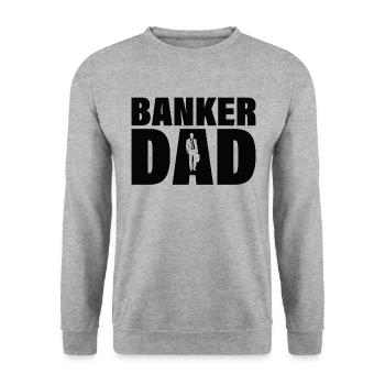 Emploi - Banker Papa - Sweat-shirt Unisexe - gris chiné - Devant - Alina (178cm) & Michal (187cm)