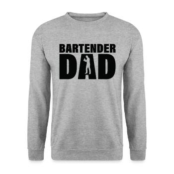 Job - Bartender Papa - Unisex Sweatshirt - salt & pepper - Front - Alina (178cm) & Michal (187cm)