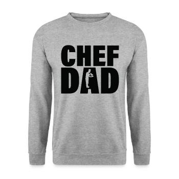 Emploi - Chefvater - Sweat-shirt Unisexe - gris chiné - Devant - Alina (178cm) & Michal (187cm)