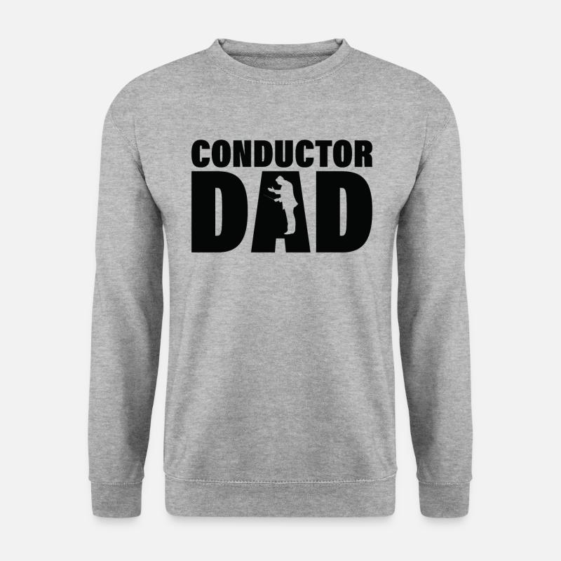 Job - Dirigent Dad - Unisex Pullover - Weißgrau meliert
