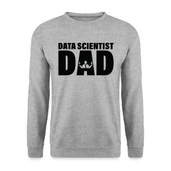 Emploi - Data Scientist Dad - Sweat-shirt Unisexe - gris chiné - Devant - Alina (178cm) & Michal (187cm)