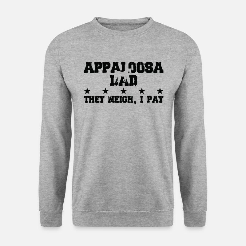 Pferdedad - Appaloosa - Unisex Pullover - Weißgrau meliert