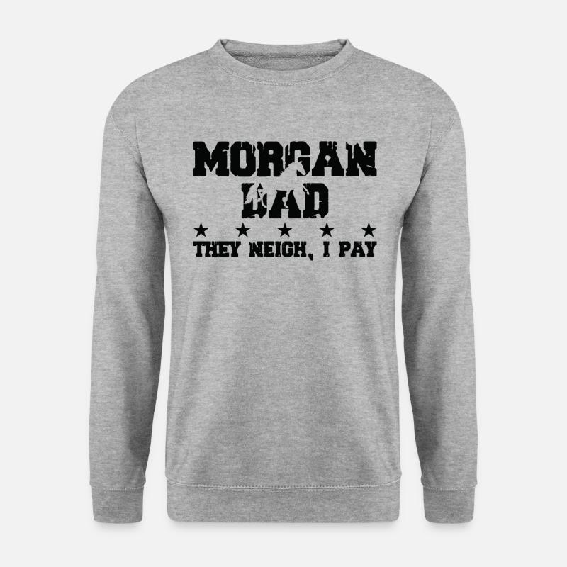 Pferdevater - Morgan - Unisex Pullover - Weißgrau meliert