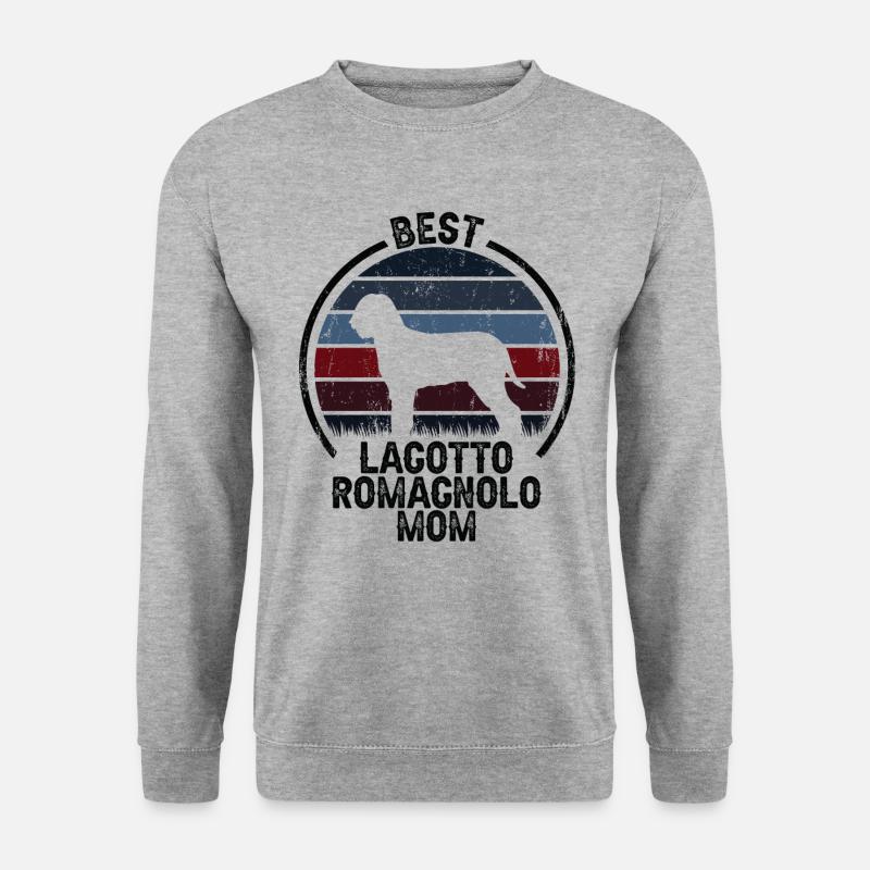 Hund Mom - Lagotto Romagnolo - Unisex Pullover - Weißgrau meliert