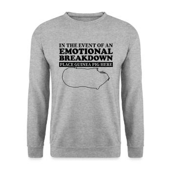 Émotionnel - Papa Mama Cochon d’Inde - Sweat-shirt Unisexe - gris chiné - Devant - Alina (178cm) & Michal (187cm)