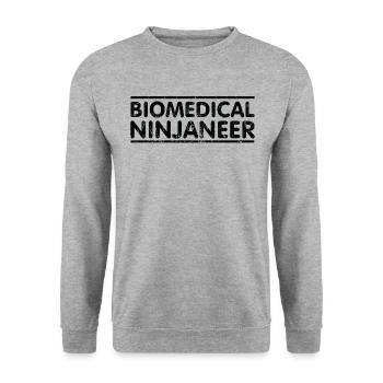 Ninjaneer - Ingénieur biomédical - Sweat-shirt Unisexe - gris chiné - Devant - Alina (178cm) & Michal (187cm)