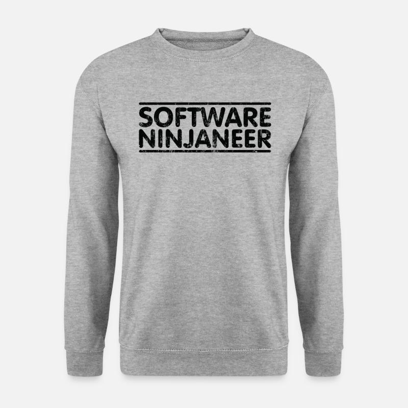 Ninjaneer - Software -Ingenieur - Unisex Pullover - Weißgrau meliert