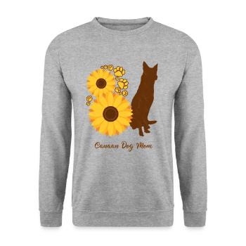 Mère Tournesol - Canaan Dog - Sweat-shirt Unisexe - gris chiné - Devant - Alina (178cm) & Michal (187cm)