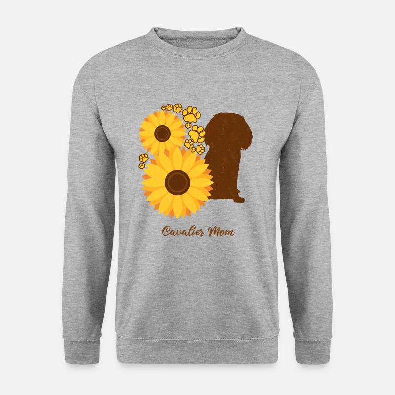 Sonnenblumenmutter - Kavalier - Unisex Pullover - Weißgrau meliert