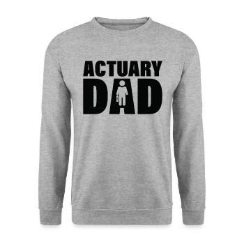 Job - Actuary Dad - Unisex Sweatshirt - salt & pepper - Front - Alina (178cm) & Michal (187cm)