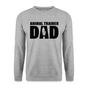 Job - Animal Trainer Papa - Unisex Sweatshirt - salt & pepper - Front - Alina (178cm) & Michal (187cm)