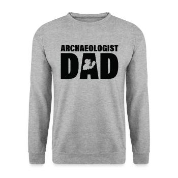 Job - Father of the archaeologist - Unisex Sweatshirt - salt & pepper - Front - Alina (178cm) & Michal (187cm)