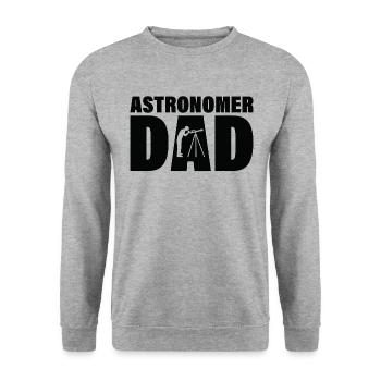 Job - Papa astronome - Sweat-shirt Unisexe - gris chiné - Devant - Alina (178cm) & Michal (187cm)
