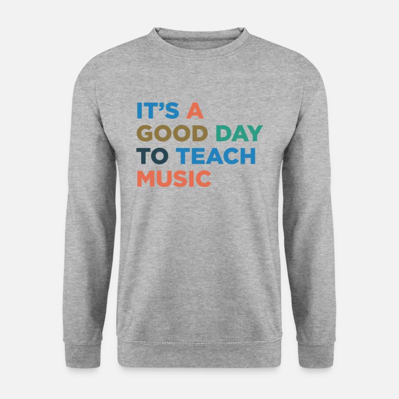 Musiklehrer Beibringen - Unisex Pullover - Weißgrau meliert