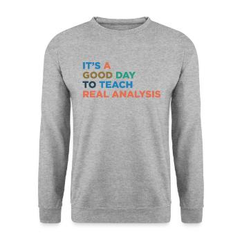 Lehren Sie Den Lehrer Für Echte Analysen - Unisex Pullover - Weißgrau meliert - Vorne - Alina (178cm) & Michal (187cm)