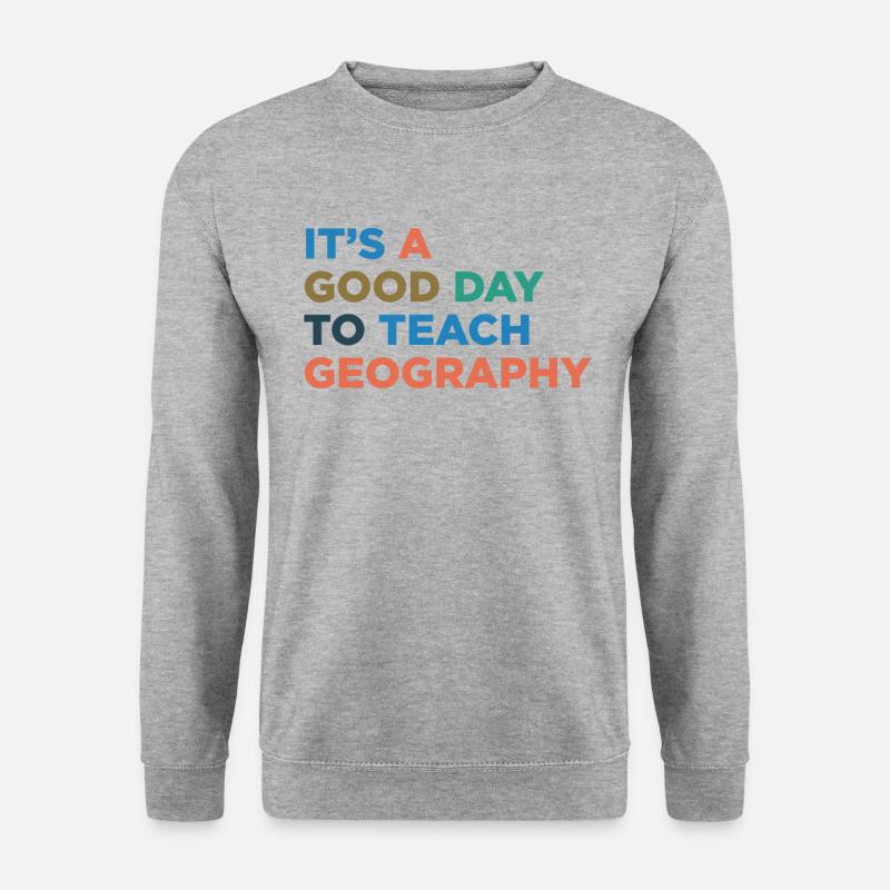 Geografische Lehrer Unterrichten - Unisex Pullover - Weißgrau meliert