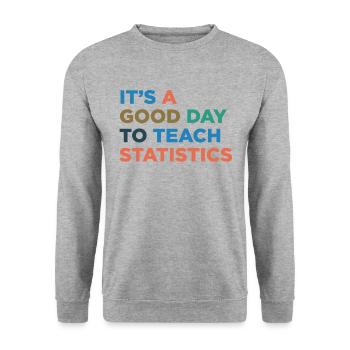 Teaching statistics teachers - Unisex Sweatshirt - salt & pepper - Front - Alina (178cm) & Michal (187cm)
