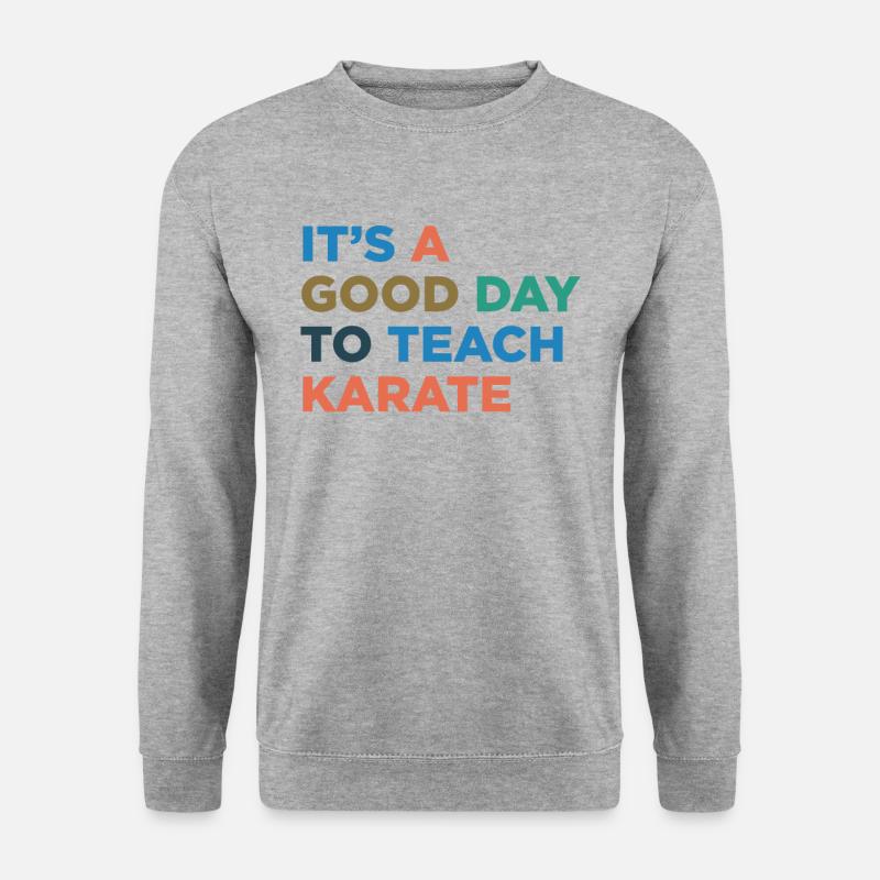 Karate -Trainer Beibringen - Unisex Pullover - Weißgrau meliert