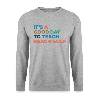 Teach Beach Golf Coach - Unisex Sweatshirt - salt & pepper - Front - Alina (178cm) & Michal (187cm)