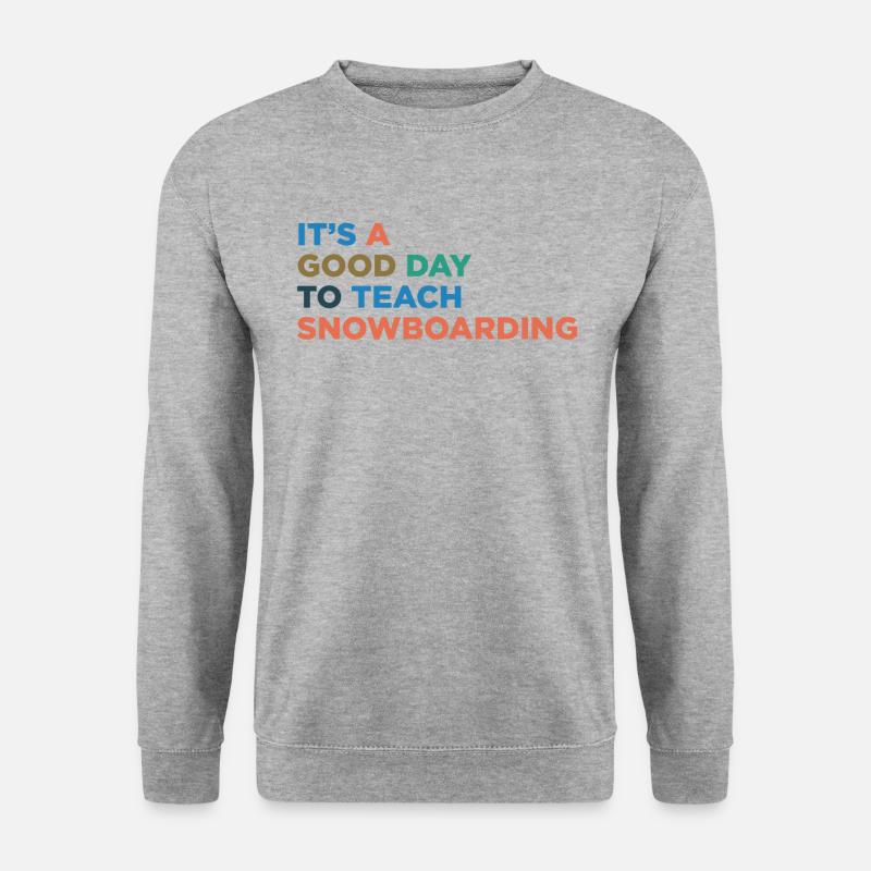 Snowboardcoach Unterrichten - Unisex Pullover - Weißgrau meliert