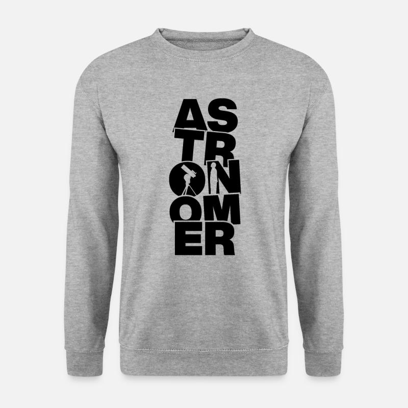 Astronomieberuf - Astronom - Unisex Pullover - Weißgrau meliert