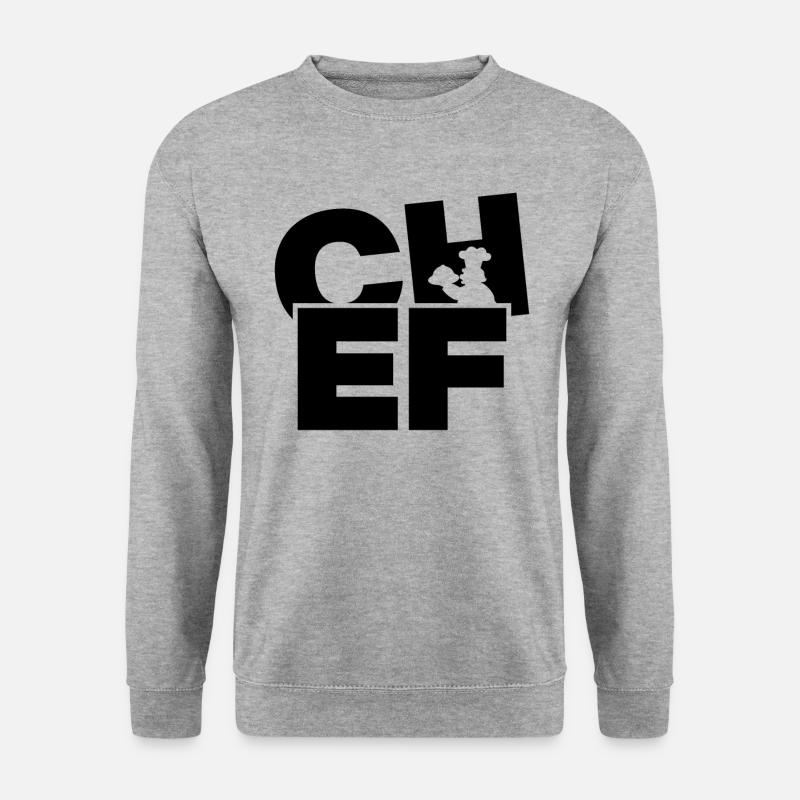 Beruf Arbeit - Koch - Unisex Pullover - Weißgrau meliert
