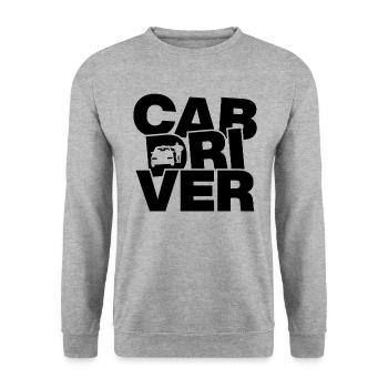 Profession Job Work - Taxi Driver - Unisex Sweatshirt - salt & pepper - Front - Alina (178cm) & Michal (187cm)