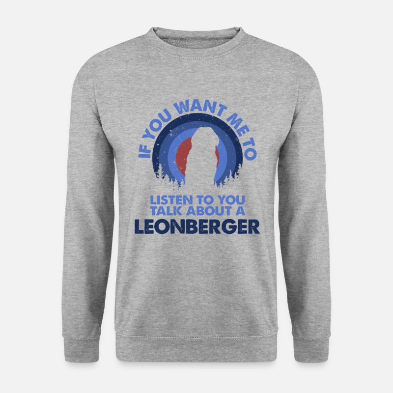 Sprechen Sie Über Hund Leonberger - Unisex Pullover - Weißgrau meliert
