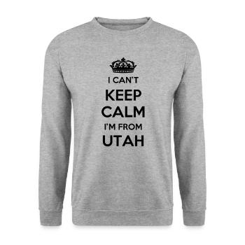 I Can't Stay Calm - Utah - Unisex Sweatshirt - salt & pepper - Front - Alina (178cm) & Michal (187cm)