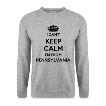 Je ne peux pas rester calme - Pennsylvanie - Sweat-shirt Unisexe - gris chiné - Devant - Alina (178cm) & Michal (187cm)