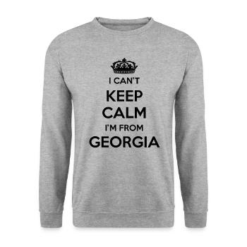 Je ne peux pas rester calme - Georgia - Sweat-shirt Unisexe - gris chiné - Devant - Alina (178cm) & Michal (187cm)