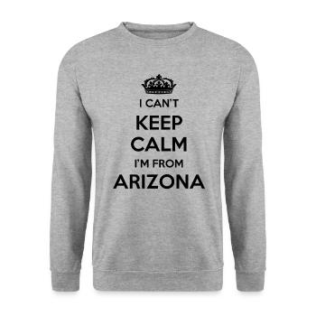 Ich Kann Nicht Ruhig Bleiben - Arizona - Unisex Pullover - Weißgrau meliert - Vorne - Alina (178cm) & Michal (187cm)