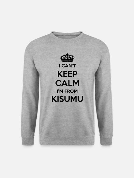 Ich Kann Nicht Ruhig Bleiben, Ich Bin Von Kisumu - Unisex Pullover - Weißgrau meliert