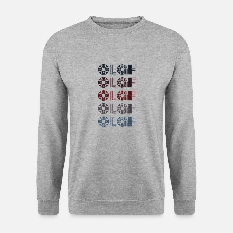70s Retro Name Vintage Personalized Olaf - Unisex Sweatshirt - salt & pepper