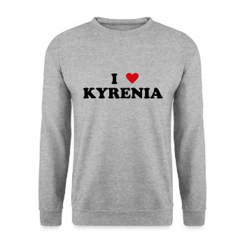 Herz Cyprus Stadt - Ich Liebe Kyrenia - Unisex Pullover - Weißgrau meliert - Vorne - Alina (178cm) & Michal (187cm)