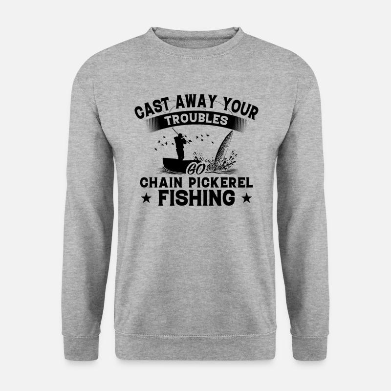 Weggestoßen - Fischkettenwählerel - Unisex Pullover - Weißgrau meliert