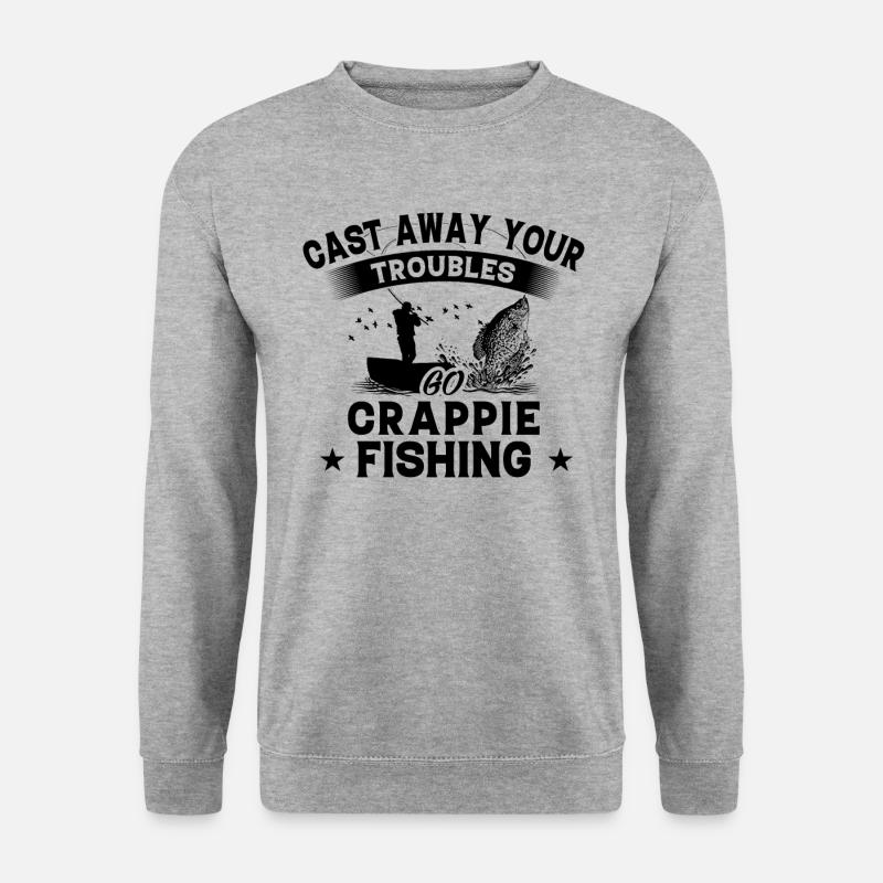 Wegwerfen - Fischcrappie - Unisex Pullover - Weißgrau meliert