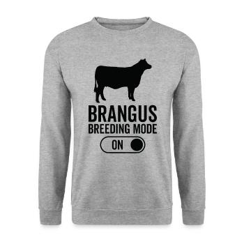 Cow Breeding Mode Up - Brangus - Unisex Sweatshirt - salt & pepper - Front - Alina (178cm) & Michal (187cm)