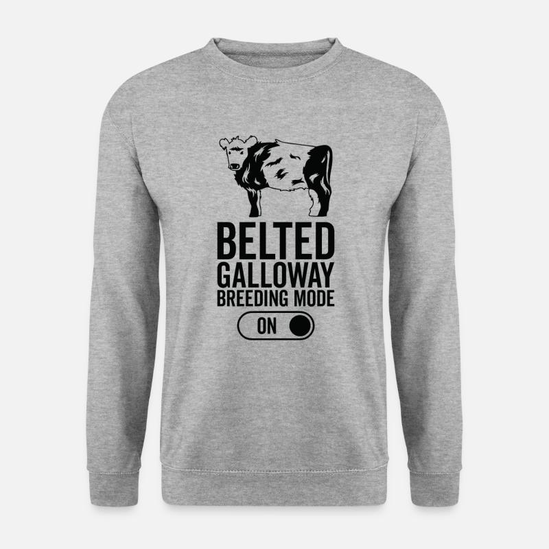Kuhzuchtmodus Auf - Gürnelgalloway - Unisex Pullover - Weißgrau meliert