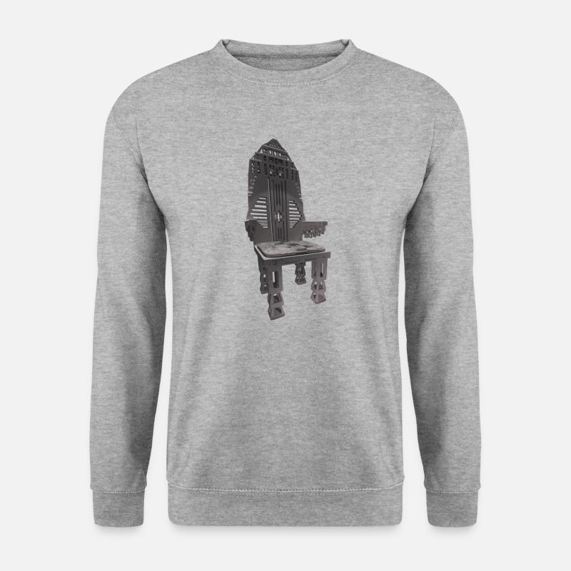 ZWEIDEUTIGER THRON - Unisex Pullover - Weißgrau meliert