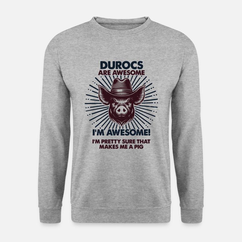 Pig Dad Mom - Farmer Durocs - Unisex Sweatshirt - salt & pepper