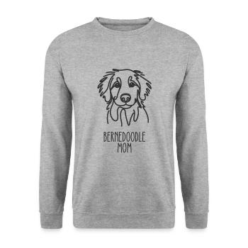 Art Mom Line - Bernedoodle - Unisex Sweatshirt - salt & pepper - Front - Alina (178cm) & Michal (187cm)