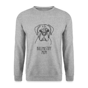 Ligne Art Mom - Bullmastiff - Sweat-shirt Unisexe - gris chiné - Devant - Alina (178cm) & Michal (187cm)