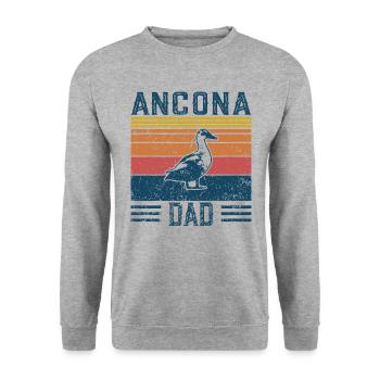 Entendad - Vintage Ancona - Unisex Pullover - Weißgrau meliert - Vorne - Alina (178cm) & Michal (187cm)