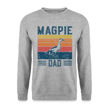 Entendad - Vintage Magpie - Unisex Sweatshirt - salt & pepper - Front - Alina (178cm) & Michal (187cm)